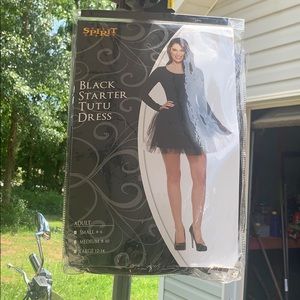 Black starter tutu dress